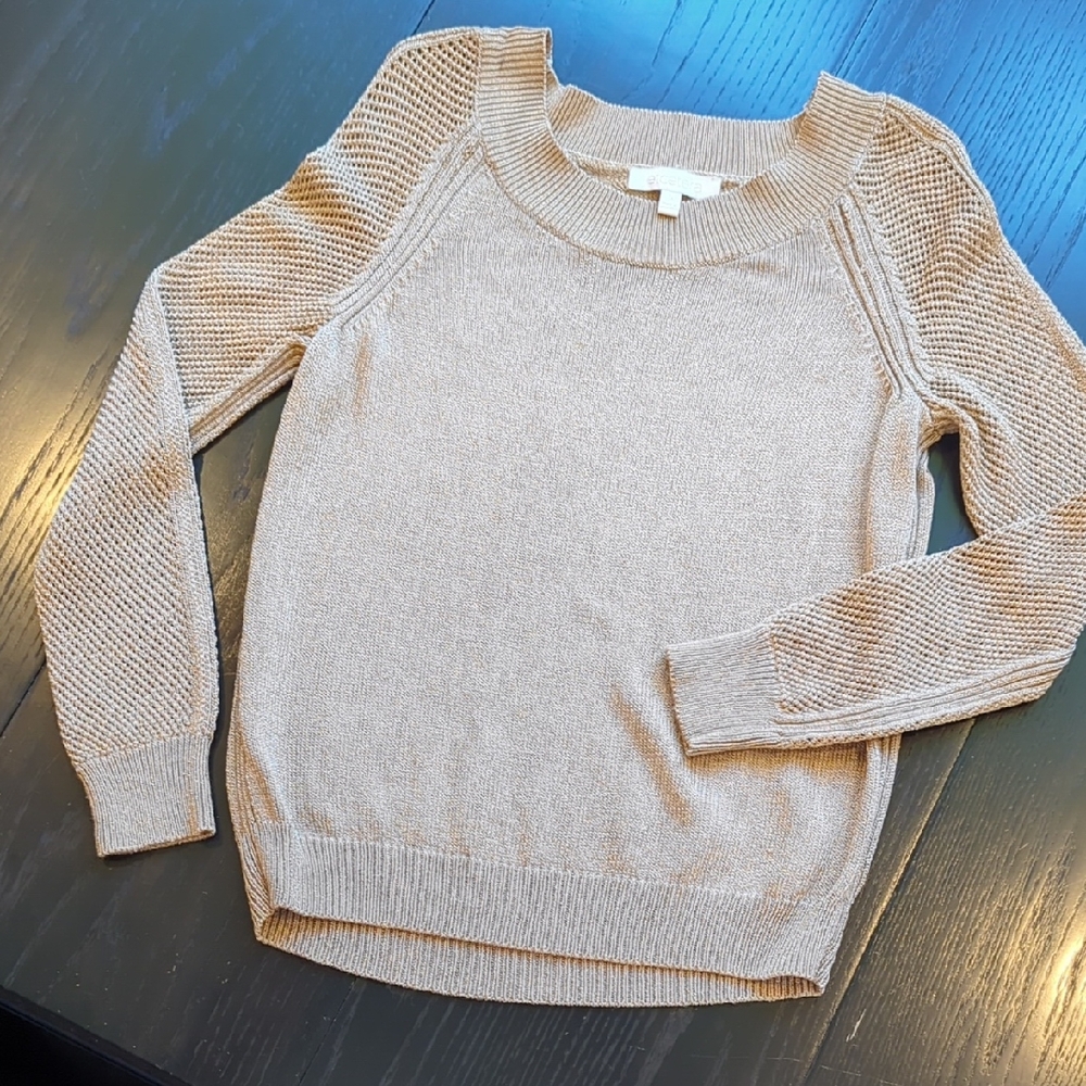 Etcetera Light Tan Crew Neck Sweater